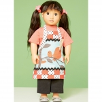 Выкройка: Misses`/Girls` and 46 cm (18`) Doll Lined Aprons with Patch Pockets and Bands, Kwik Sew K0234 
