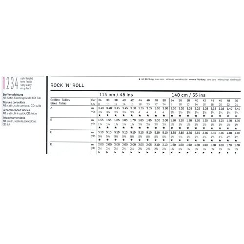 Rock`n´Roll, Suurustele (Eur Sizes) 34-50 / Burda 2518 
