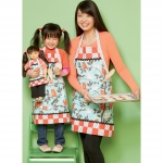 Выкройка: Misses`/Girls` and 46 cm (18`) Doll Lined Aprons with Patch Pockets and Bands, Kwik Sew K0234 