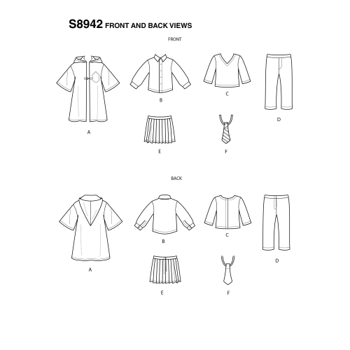 Harry Potter nukuriided, suurused: Ühes mõõdus, Simplicity Pattern #S8942 
