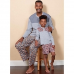 Выкройка: Misses`, sizes: Men`s, sizes: Childrens`, sizes: Boys`, sizes: Girls` Top, Tunic, Shorts and Pants, Butterick B6531OSZ 
