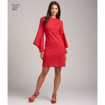 Misses` Dress with Sleeve Variations, Simplicity Pattern #8511 