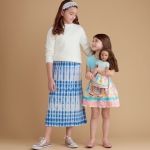 Children`s, Girls`, and Dolls` Skirts, Simplicity Pattern #S8961 