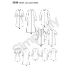 Naiste ja väikesekasvuliste Petite-naistenaiste särk-kleidid, Simplicity Pattern # 8546 