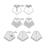 Швейные выкройки Simplicity S9350 Misses` Poncho Costumes and Face Masks 