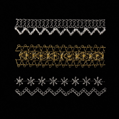 Sewing machine Juki HZL-F600 Sewing several patterns in parallel creates lovely lace-like stitche