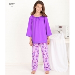 Learn to Sew Child`s and Girl`s Loungewear, Simplicity Pattern #1722 
