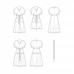 Naiste kleidid kahes pikkuses astmelisusvariatsiooniga, Simplicity Pattern #S S9103 