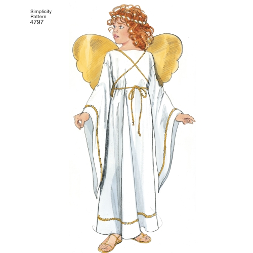 Poiste ja tüdrukute kostüümid, suurused: A (S,M,L), Simplicity Pattern #4797 