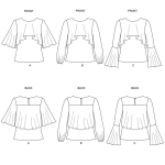 Выкройка: Misses` Top, Butterick B6714 