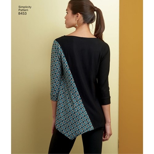 Naiste Seda-on-kerge-õmmelda trikootopid suurusedd XXS-XXL, Simplicity Pattern #8453 