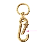 High Gloss Swivel hook; swivel latch; swivel ring; snap hook, key clasp, Twist Base, 80 mm for band 15 (-20) mm 