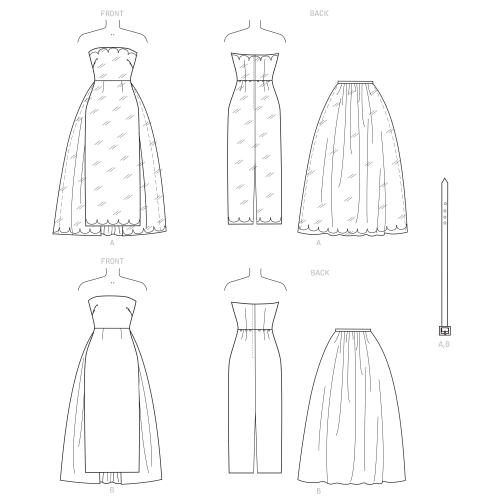Simplicity Sewing pattern S9289 MISS DRESS WITH TRAIN 