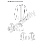 Women`s Shirt with Back Variations, Simplicity Pattern #8416 