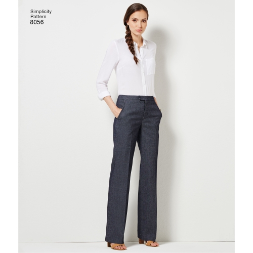 Imeliselt Istuv: naistele ja pluss-suuruses naiste alt laienevad püksid või shortsid, Simplicity Pattern #8056 