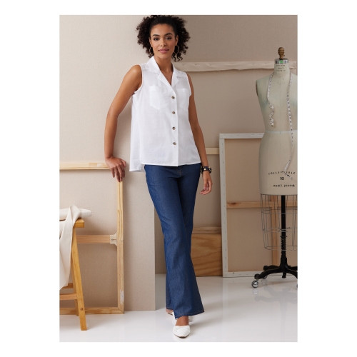 Lõikekomplekt BUTTERICK B6924 MISSES` SHIRTS BY PALMER/PLETSCH 