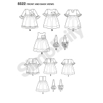 Lapsekleidid ja kotikesed Ruby Jean`ilt, suurused: A (3-4-5-6-7-8), Simplicity Pattern # 8522 