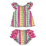 Ompelukaavat: Beebide` Ruffled Tops, Dresses and Panties, Butterick B6444YA5 