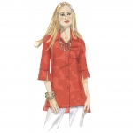 Выкройка: Misses` Button-Down Shirts with Side Slits, Butterick B6376 