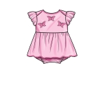 Simplicity Sewing Pattern Babies` Romper, SS9557AA (XXS-XS-S-M-L) 