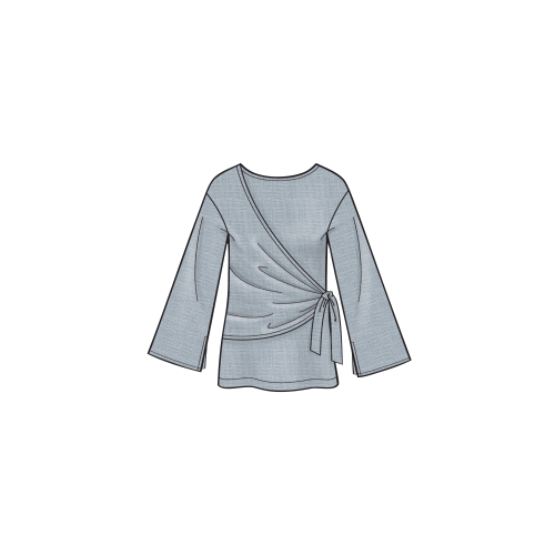 Naiste ja Petite-naiste drapeeritud pluus, Simplicity Pattern #S8986 