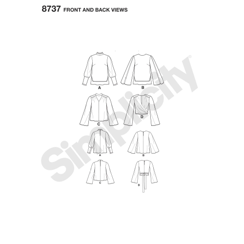 Naiste pluusid, Simplicity Pattern #8737 