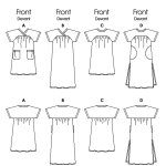 Ompelukaavat: Misses` Asymmetrical-Detail Tunics, Butterick B6755 