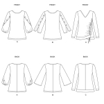Выкройка: Misses` Top, Butterick B6709 