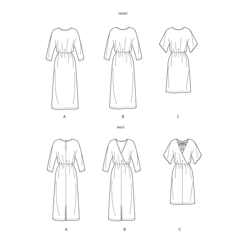 Naiste kleidid pikkusvariatsioonidega, Simplicity Pattern #S9010 