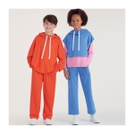 Швейные выкройки Simplicity S9394 Boys` and Girls` Oversized Knit Hoodies, Pants and Tops, A (XS-S-M-L-XL) 