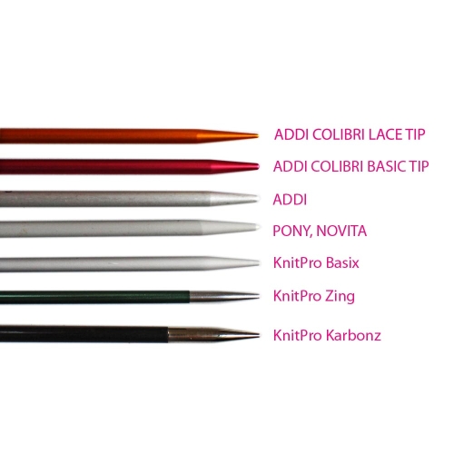 Double Pointed Knitting Needles, 5 pcs/set, length 40 cm, ADDI 201-7 (Germany) 