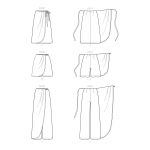 Naiste hõlmikpüks-seelik, seelik ja shortsid, Simplicity Pattern #S9111 