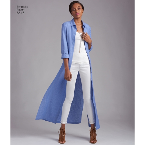 Naiste ja väikesekasvuliste Petite-naistenaiste särk-kleidid, Simplicity Pattern # 8546 