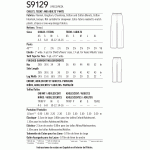 Unisex kodused riided; magamisriietus - püksid, suurused: A (XS - L / XS - XL), Simplicity Pattern #S9129 