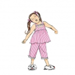 Выкройка: Children`s, sizes: Girls` Top, Dress, Gown and Pants, Butterick B6277 