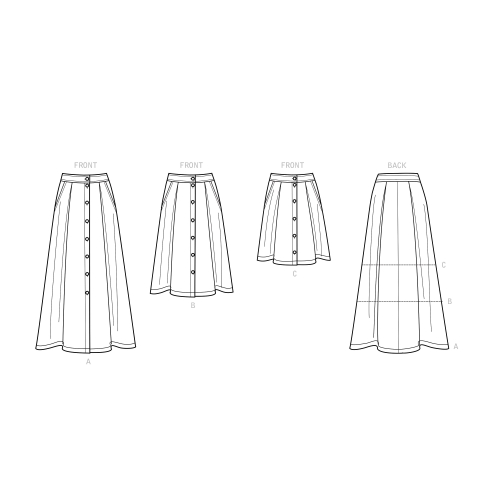 Simplicity Sewing pattern S9267 MISSES` SKIRT, SS9267H5 