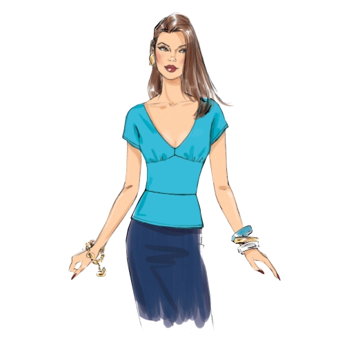Naiste Gertie topp Simplicity Pattern #S8882 