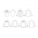 Sewing Pattern: Misses` Gathered Tops and Tunics with Neck Ties, Butterick B6378 
