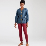 Naiste voodrita taljevööga jakk, suurused: A (XXS-XS-S-M-L-XL-XXL), Simplicity Pattern #S9047 
