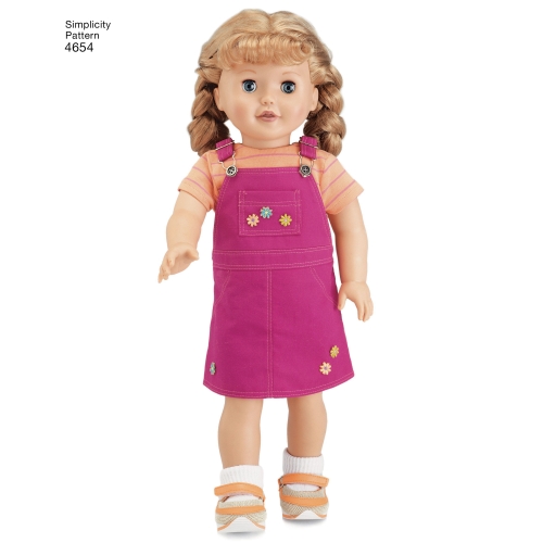 46 cm pikkuse nuku riided, Simplicity Pattern #4654 
