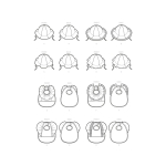 Simplicity lõikekomplekt Babies` Hats and Bibs, SS9588AA (All Sizes in One Envelope) 