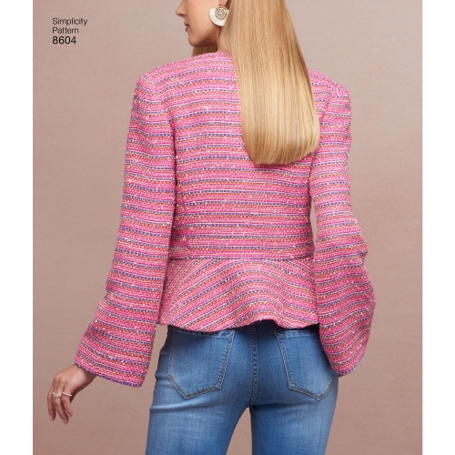 Naiste ja väikesekasvuliste Petite-naiste jakk, Simplicity Pattern #8604 