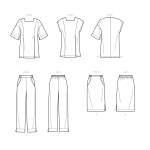 Naiste seelikud, püksid ja topid käisevariatsioonidega, Simplicity Pattern #S9115 