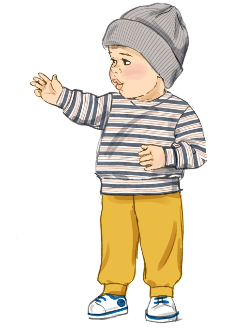 Simplicity lõikekomplekt S9720 BABIES` KNIT DRESS, TOP, PANTS, HAT AND HEADBAND IN SIZES S-M-L, SS9720A 