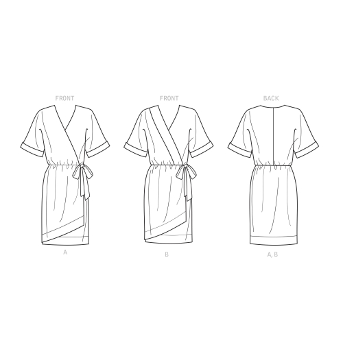 Simplicity Sewing pattern S9224 MISSES` WRAP DRESS, SS9224H5 
