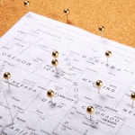 Inox Map & Board Pins; Push pins, shiny plastic head, ~100 pcs, KL2133 