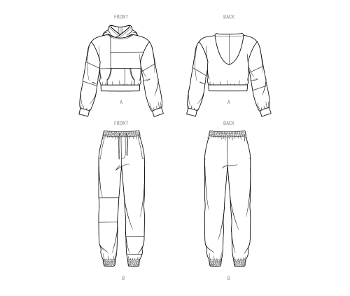 Simplicity lõikekomplekt S9695 GIRLS` AND BOYS` HOODIE AND JOGGER SET, SS9695A 