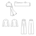 Simplicity Sewing Pattern S9185 NeidudeKnit Top, Pants & Knit Cape 