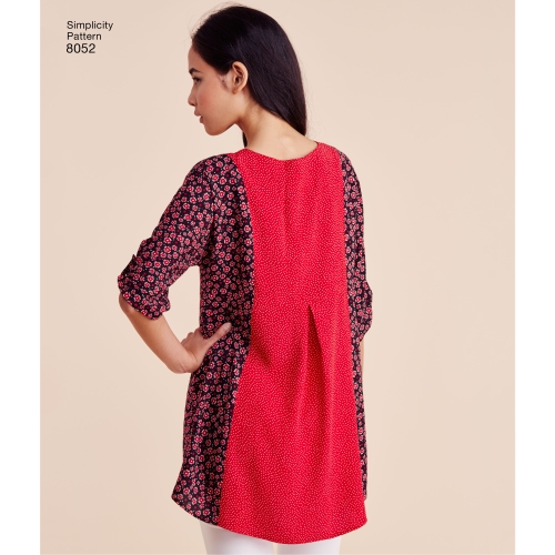 Naiste Seda-on-kerge-õmmelda topid, suurused: A (XXS-XS-S-M-L-XL-XXL), Simplicity Pattern #8052 