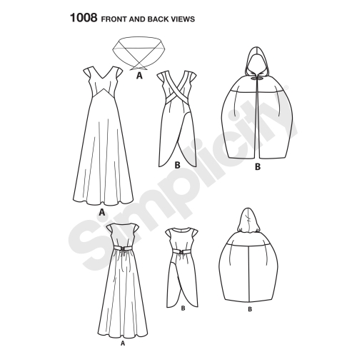 Naiste fantaasiariietus, Simplicity Pattern #1008 